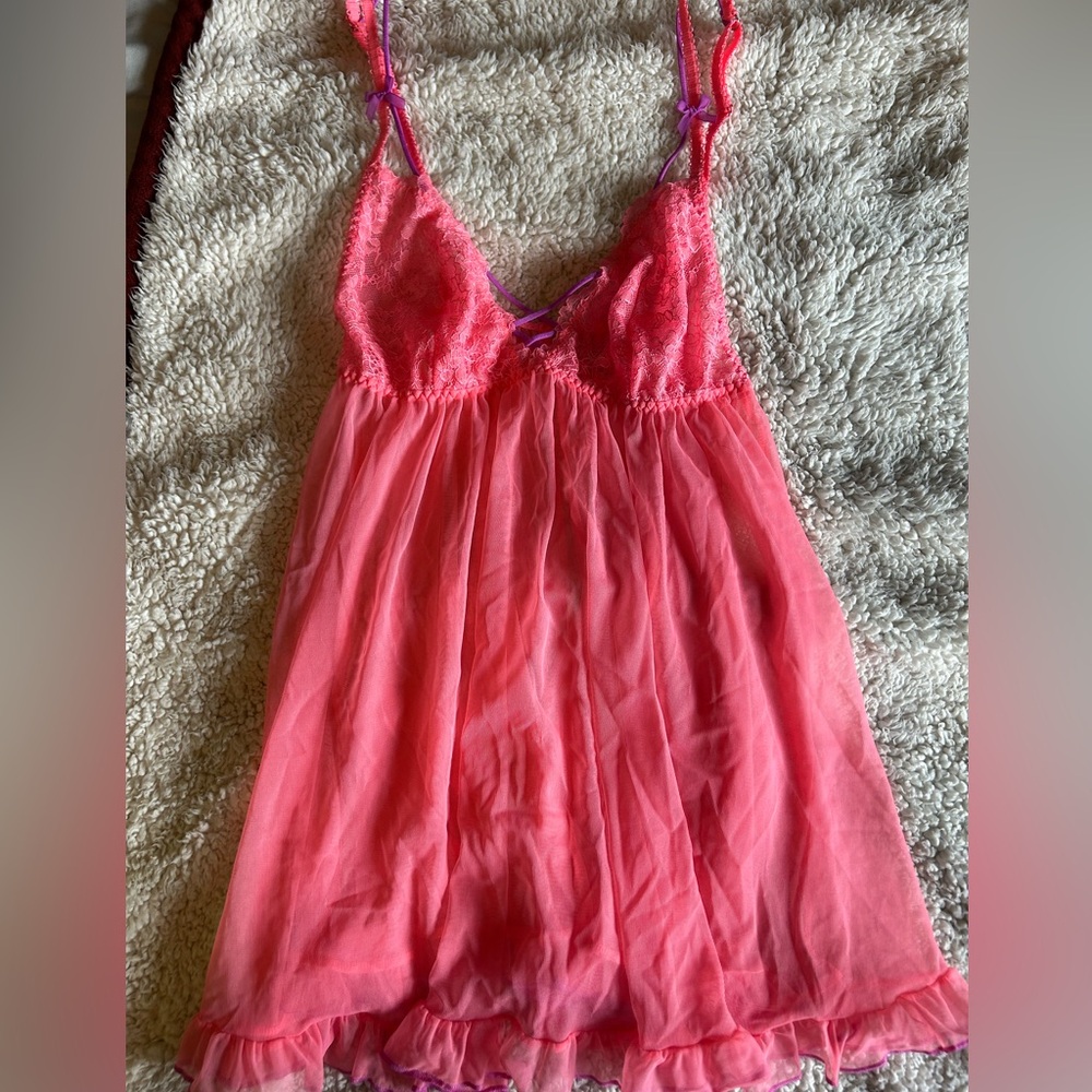 Victoria’s Secret Neon Pink Babydoll Lingerie
